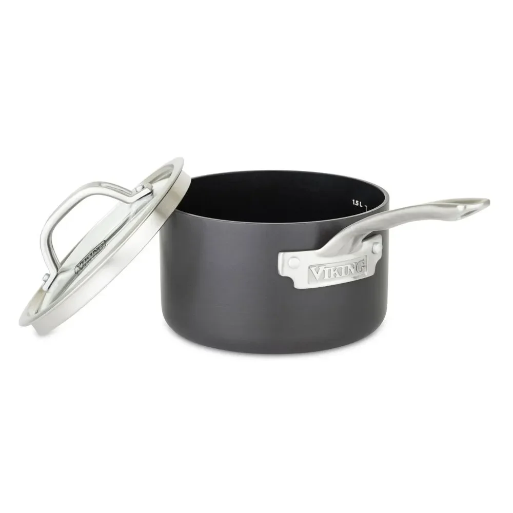 Viking Hard Anodized Nonstick 2-Quart Sauce Pan with Glass Lid NEW